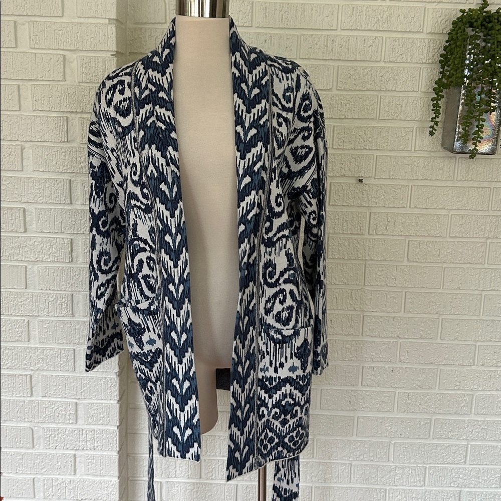 TOMMY BAHAMA- Ikat open front cardigan - Picture 6 of 12